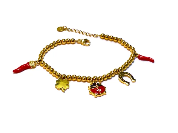 CHARMS COCCINELLA E FERRO DI CAVALLO GOLD