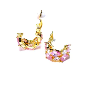 CLIPS SEMICERCHIO CRISTALLI GOLD