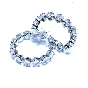 CERCHI CUORI CRISTALLO BIANCO