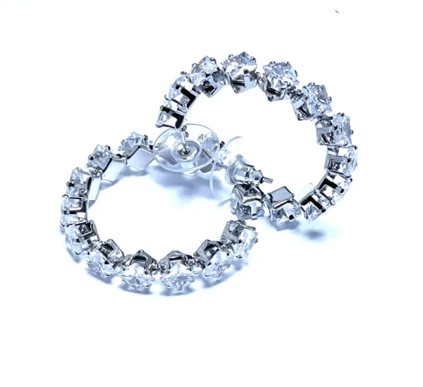 CERCHI CUORI CRISTALLO BIANCO