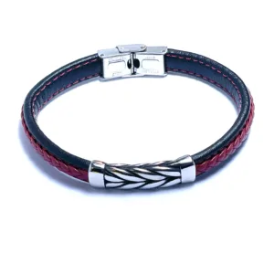TRECCIA E CUOIO UOMO ROSSO
