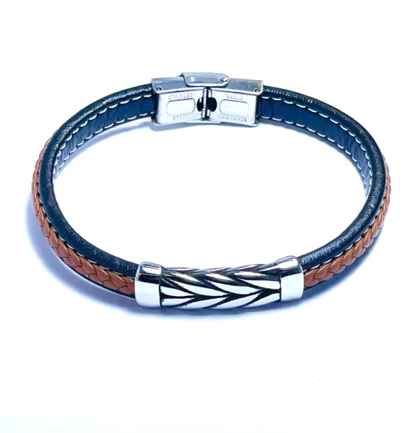 TRECCIA E CUOIO UOMO OCRA